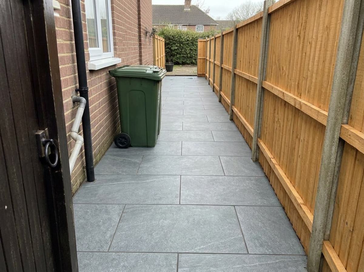 Side path & fence — after